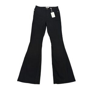 FRAME Le High Flare Jeans Film Noir Black High Rise Stretch Denim Size 29 LHF403